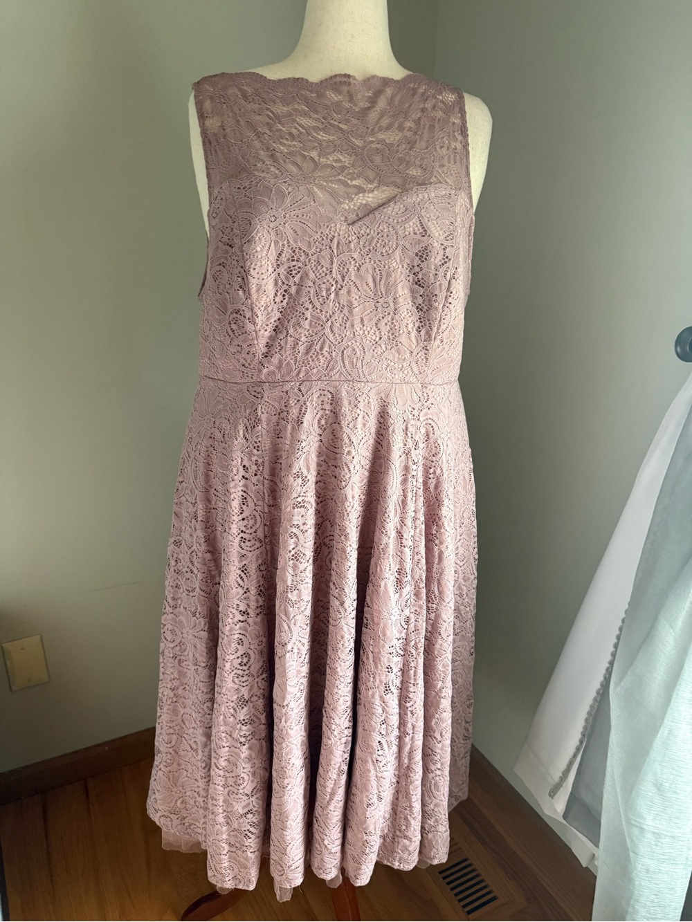 torrid Lace Midi Dress in Dusty Mauve